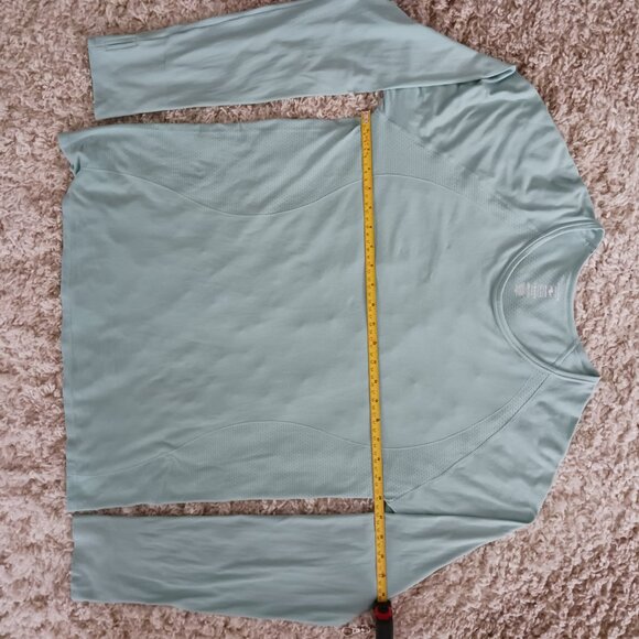 Athletic Works Women's Top Size XXL Green Long Sleeve Crew Neck Stretch T-shirt - Picture 9 of 9